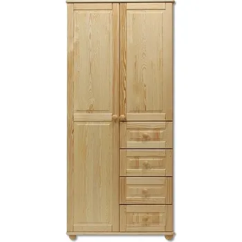 Nábytek ImportWorld Šatní skříň Jordan masiv v195 x š93 x h56 cm (Barva dřeva: Ořech)