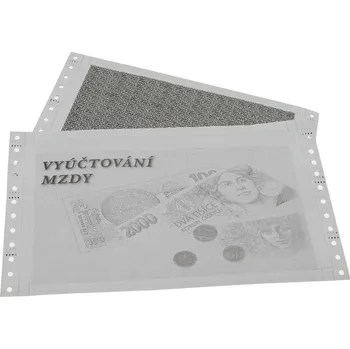 Tabelační papír Mzdová obálka diskrétní 250x6'' 1000 obálek
