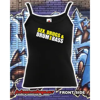 TEKNOSHOP SD & Drum and Bass dnb tílko s potiskem dámské XL červené