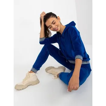 Dámská souprava z veluru s kalhotami IVY modrá