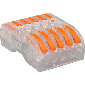 Tracon OVOTT55 Krabicová svorka pružinováprůsvitná 0,5-4mm2, 32A, 400VAC 5P (Tracon OVOTT55)