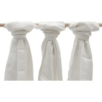 Přebalování New Baby Bambusové pleny přírodní, 70 x 80 cm, sada 3 ks, bílá