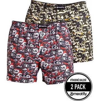 Pánské oblečení Meatfly pánské boxerky Agostino Graveyard | Černá | Velikost M