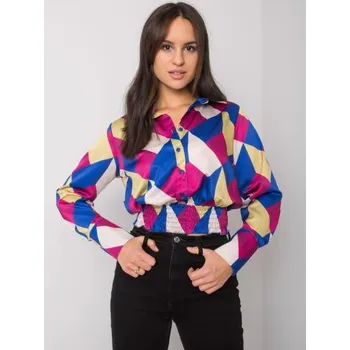 Dámská halenka Dámská halenka GRIZELLA modro-žlutá