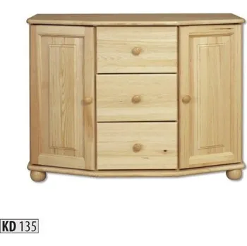 Ložnice ImportWorld Komoda Alexander masiv v78 x š100 x h47 cm (Barva dřeva: Šedá)