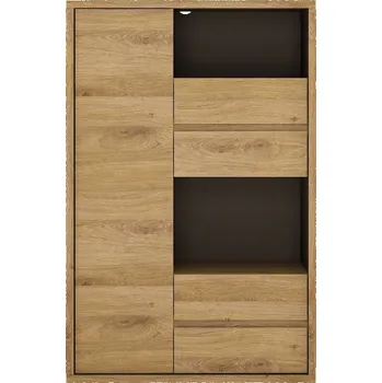 Komoda SYRAKUSA 31 komoda, dub shetland/šedá 86x132x40 (SxVxH)