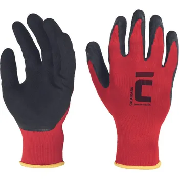 Pracovní rukavice SALANGANA rukavice latexové - červená - 8