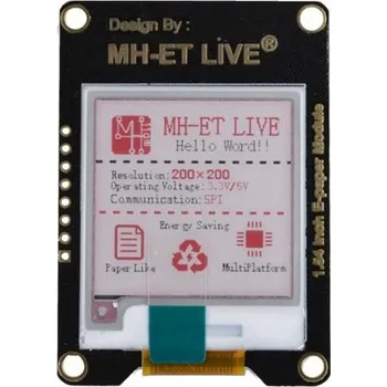 Vývojová deska MH-ET LIVE 1,54" 200 x 200 E-Paper displej HAT - 3 barvy