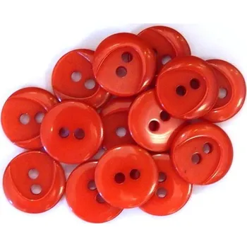 Knoflík gu55, Knoflíky, plastové, červené, 15mm / 1 ks