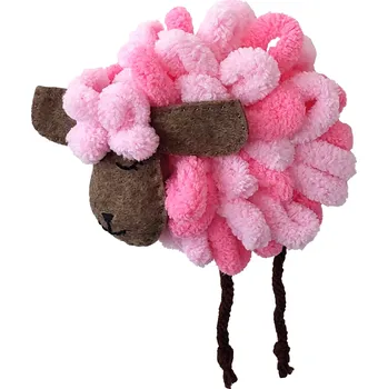 MoVe balíček MINI Ovečka MINI ovečka - hotová: Žíhaná - 00_23 Světle růžová + zářivě růžová