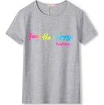 DÍVČÍ TRIČKO S KRÁTKÝM RUKÁVEM VELIKOST 146-176 Velikost: 170, Barva: Šedá