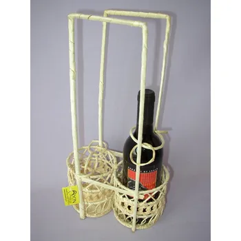 Košík na láhev Axin Trading s.r.o. Bambusový košík na 2 láhve