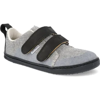 Dívčí obuv Barefoot plátěné tenisky Pegres - BF57U černé vegan Velikost: 37