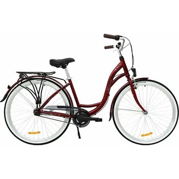 Městské kolo STORM Barcelona 28" 3sp. 17" bordó 2022 - Univerzální / Červená