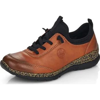 Dámské polobotky DÁMSKÉ POLOBOTKY RIEKER N4281-24 HNĚDÁ Barva: HNĚDÁ, Velikost: 42