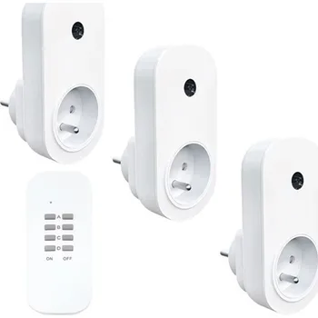 Elektrická zásuvka Dálkově ovládané zásuvky set 3 + 1