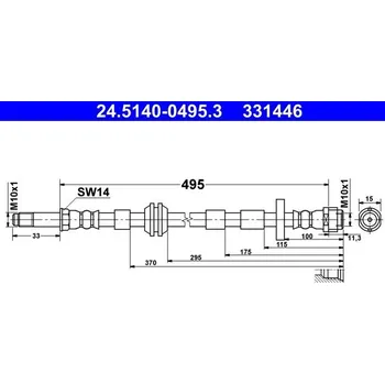 Brzdová hadice Brzdová hadice ATE 24.5140-0495.3