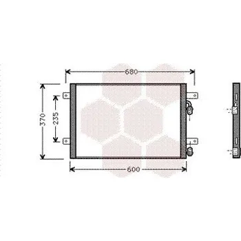 Výparník klimatizace Kondenzátor, klimatizace VAN WEZEL 58005153