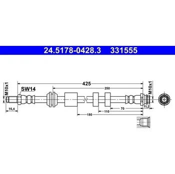 Brzdová hadice Brzdová hadice ATE 24.5178-0428.3