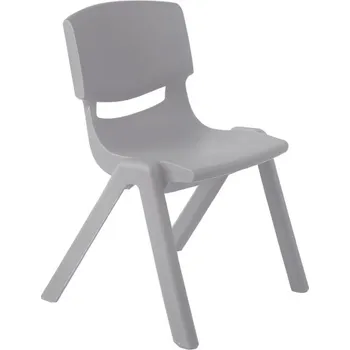 Dětská plastová židle šedá 26 cm