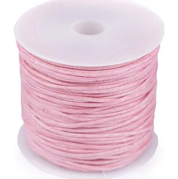 Příze Šňůra bavlněná Ø0,8 mm voskovaná, barva 27 pudrová