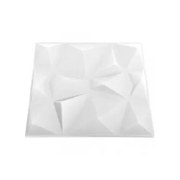 Obklad 3D nástěnné panely 50 x 50 cm diamant bílé 48 ks