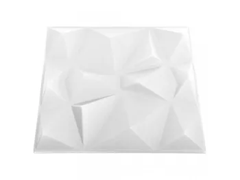 Obklad 3D nástěnné panely 50 x 50 cm diamant bílé 48 ks