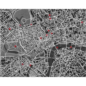 Palomar, Nástěnná dekorace Pin City Londýn černá - Formadore