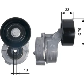 Napínák, žebrovaný klínový řemen GATES T39134