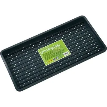 Květináč Garland Microgreens Tray 56x28x6 cm, podmiska černá hlubší s drenáží