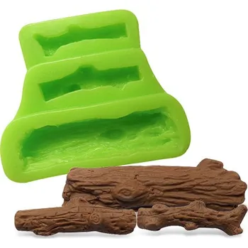 Jedlá dekorace na dort Silikonová formička kmeny stromu