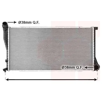 Chladič motoru Chladič, chlazení motoru VAN WEZEL 06002234