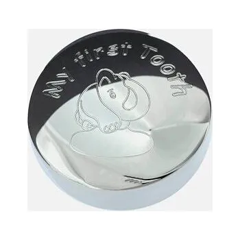 Dárková krabička Stříbrná dětská krabička na první zoubky