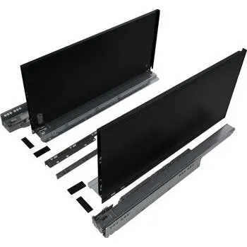 Nábytkové kování BLUM LEGRABOX pure sada výška F, BLUMOTION S, 40kg, délka 450, karbonově černá