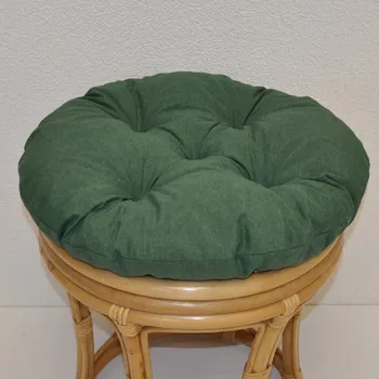 Podsedák Axin Trading s.r.o. Polstr na ratanovou taburetku průměr 40 cm - tmavě zelený melír