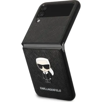 Pouzdro na mobilní telefon Karl Lagerfeld Saffiano Ikonik pro Samsung Galaxy Z Flip 4 