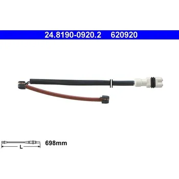 Auto-moto Výstražný kontakt, opotřebení obložení ATE 24.8190-0920.2