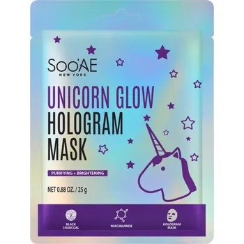 Pleťová maska Soo'AE UNICORN GLOW HOLOGRAMOVÁ MASKA 25g