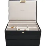 Stackers, Krabička na šperky Stackers trojitá classic černá samet - Formadore