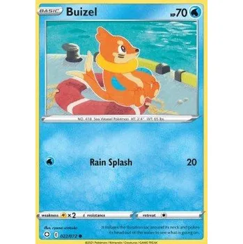 Sběratelská karetní hra Pokémon SHF 022/072 Buizel - Shining Fates Stav: Near Mint, Verze: REVERSE HOLO