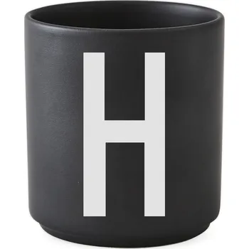 Design Letters, Hrnek AJ písmeno H porcelánový černý - Formadore