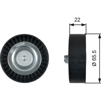 Vratná/vodicí kladka, klínový žebrový řemen GATES T36458