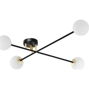 Kaspa, Stropní světlo Astra 4 černo-zlaté - Formadore