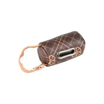 sáček na exkrement Flamingo Vito módní taštička s uchem na exkrementové sáčky hnědá