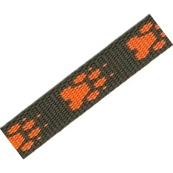 Postroj pro psa Popruh polypropylen tlapka hnědý/oranžový - 16mm