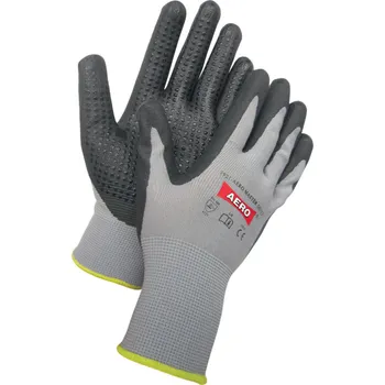 Pracovní rukavice Aero Rukavice povrstvené AERO NITROFOAM DOT OPTIMAL 1921 nitril PVC terčíky 6 S