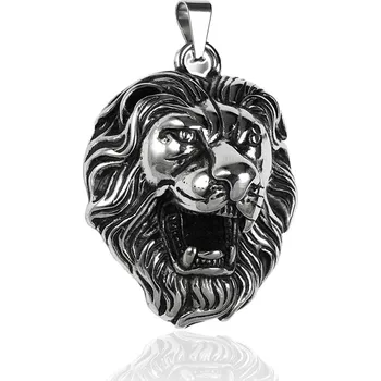 Přívěsek Přívěsek lev hlava 5 cm z chirurgické oceli S255050