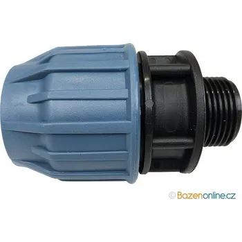 Vodovodní potrubí PE spojka 25 mm s vnějším závitem 3/4"