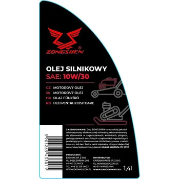 Motorový olej Motorový olej ZONGSHEN 10W-30 SJ/CF 1,4L