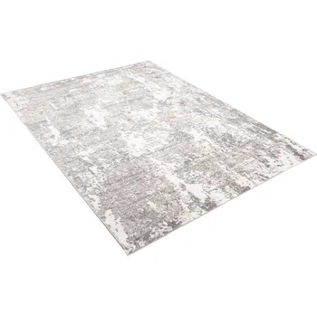 Koberec Moderní koberec Aria - abstrakt 1 - světle šedý/bílý Rozměr koberce: 80x150 cm